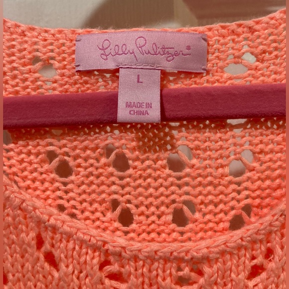 GUC Lilly Pulitzer MAC sweater tank in coral size large. - Picture 5 of 6